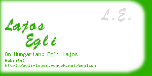 lajos egli business card